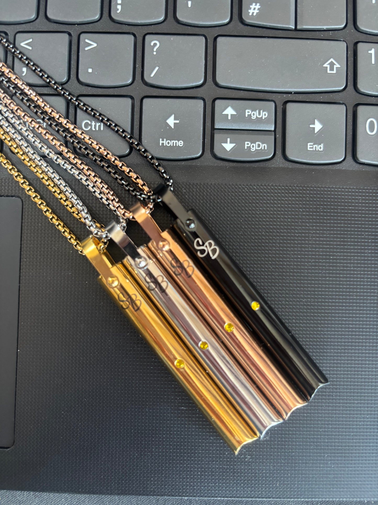 Simply Breathe citrine anxiety/stress Necklace round style 9