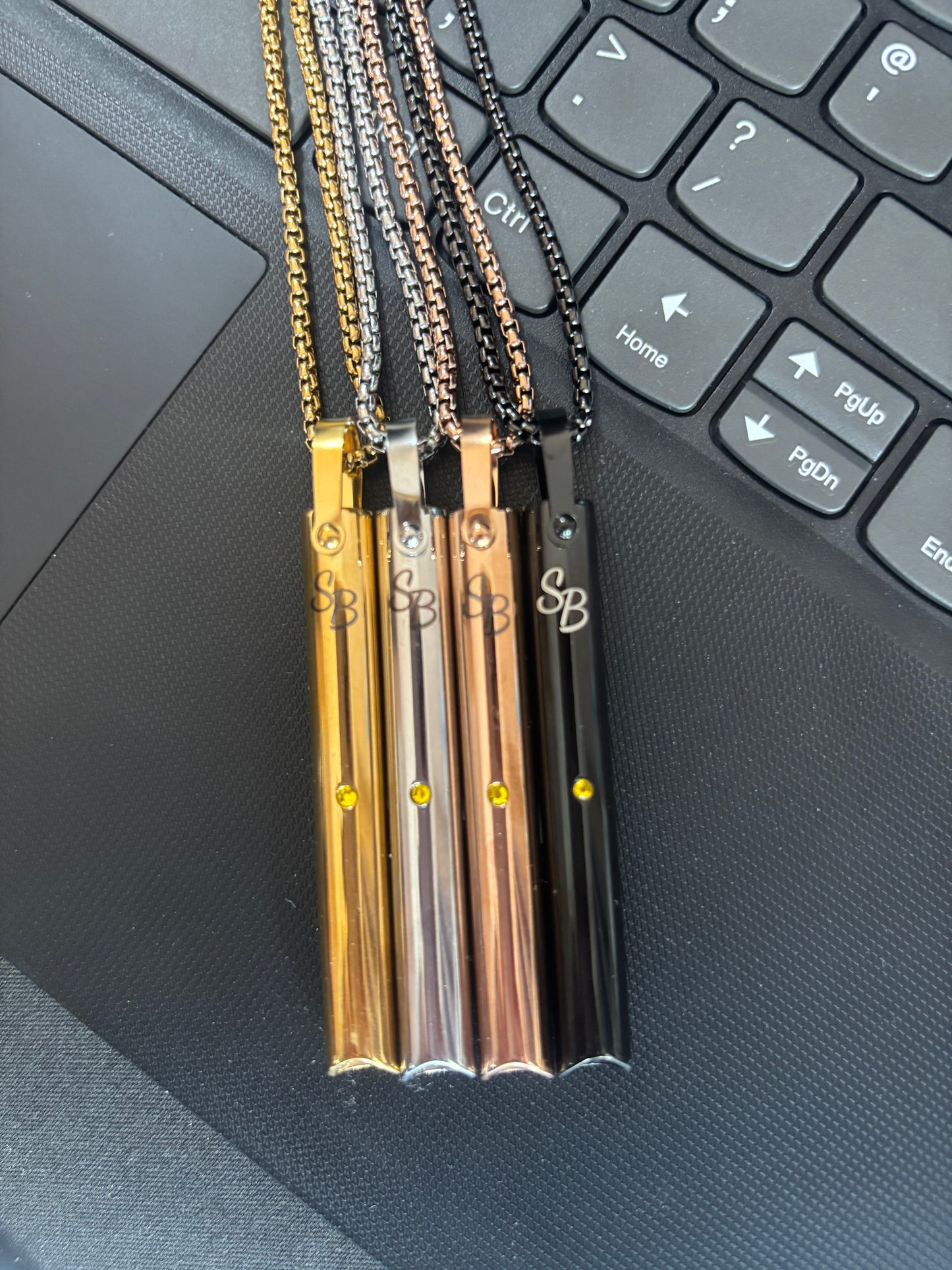 Simply Breathe citrine anxiety/stress Necklace round style 9