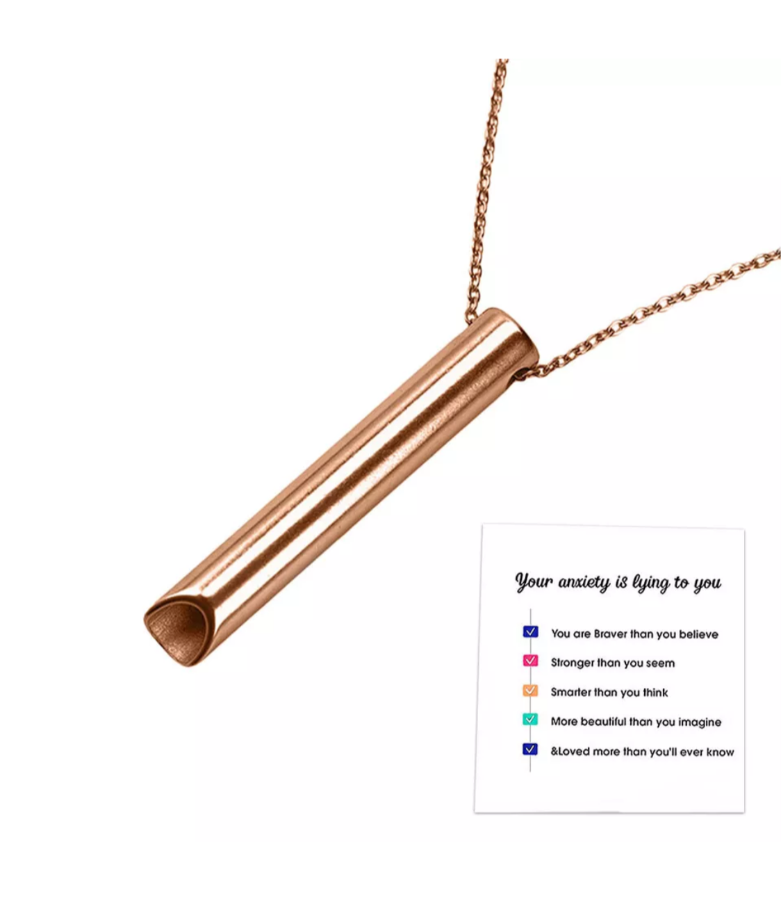 Simply breathe anxiety/stress necklace style 1