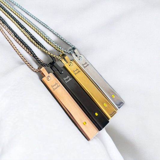 Simply Breathe citrine anxiety Necklace flat style 8