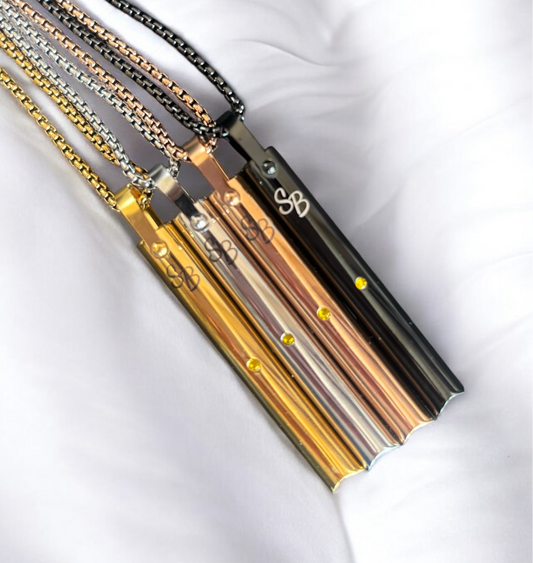 Simply Breathe citrine anxiety Necklace round style 9