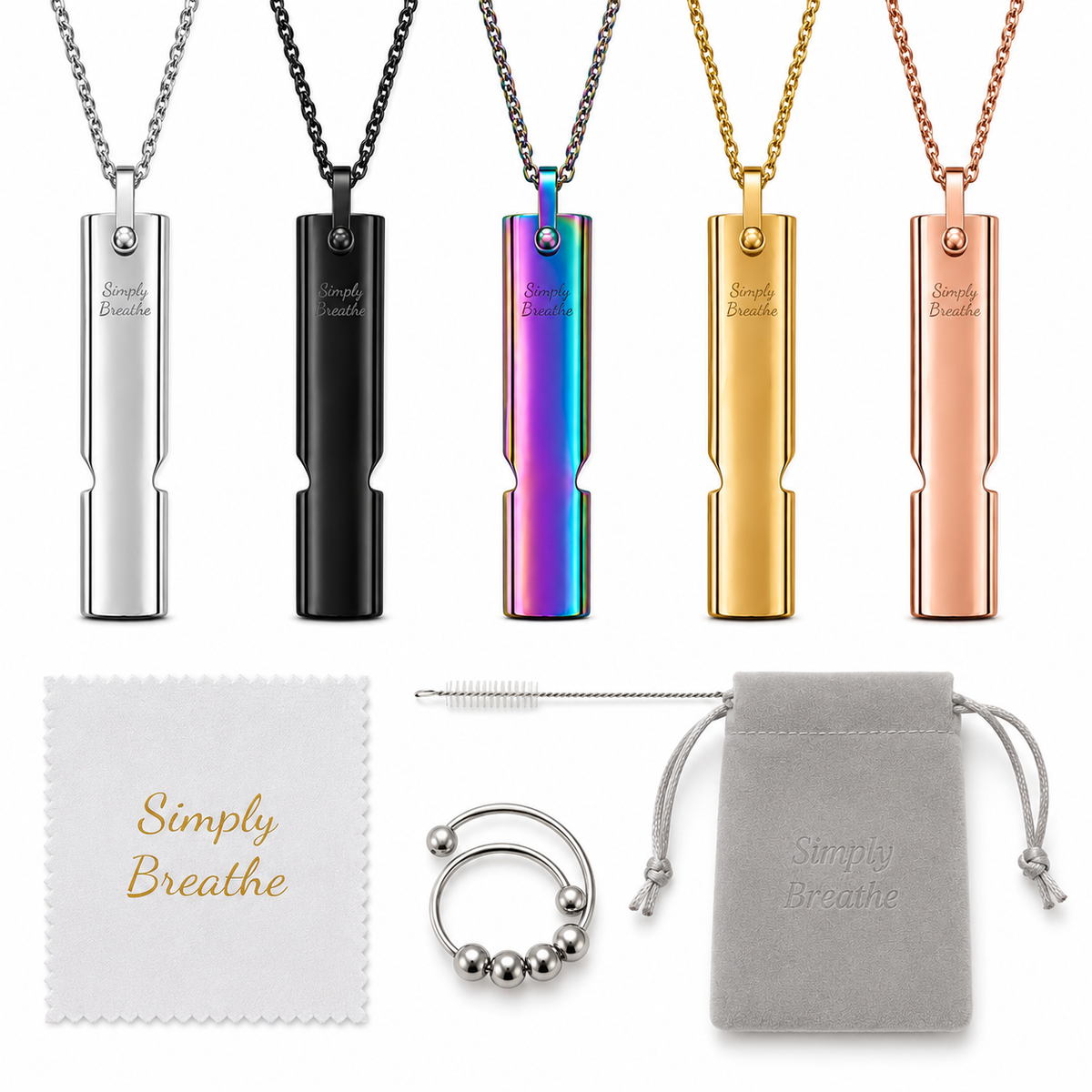 Simply Breathe anxiety/stress large necklace style 4 does not take flavour inserts