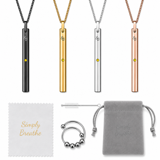 Simply Breathe citrine anxiety/stress Necklace round style 9