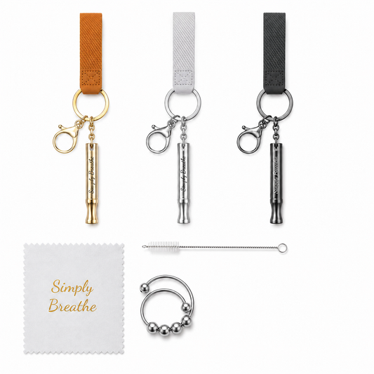 Simply Breathe keychain mindful breathing takes flavour inserts