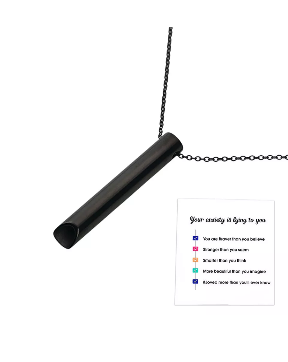 Simply breathe anxiety/stress necklace style 1