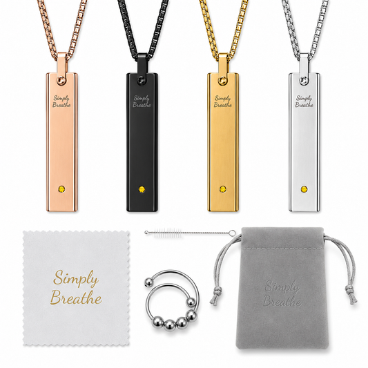 Simply Breathe citrine anxiety/stress Necklace flat style 8