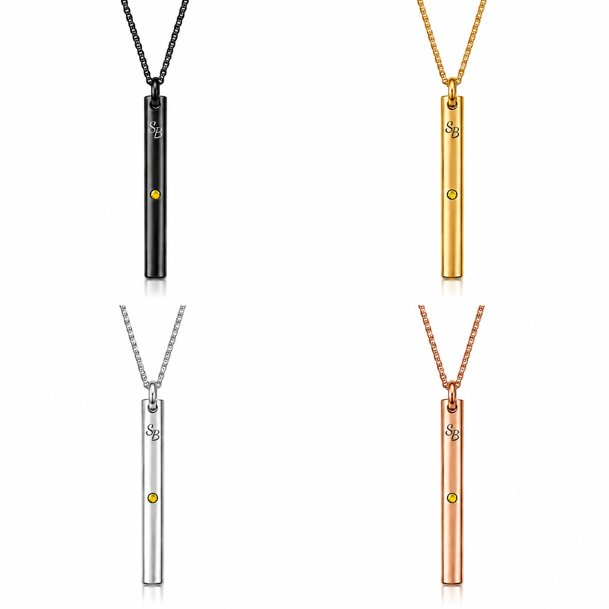 Simply Breathe citrine anxiety/stress Necklace round style 9