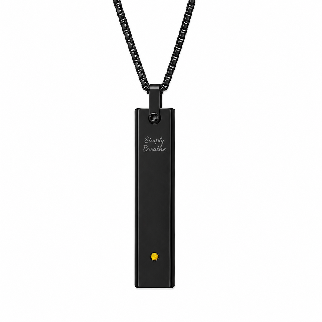 Simply Breathe citrine anxiety/stress Necklace flat style 8