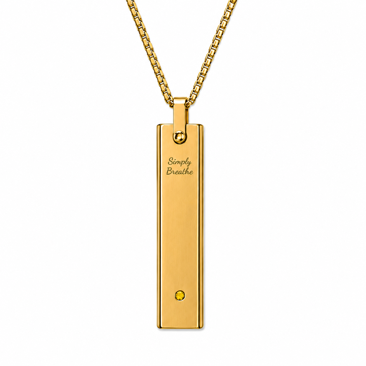 Simply Breathe citrine anxiety/stress Necklace flat style 8
