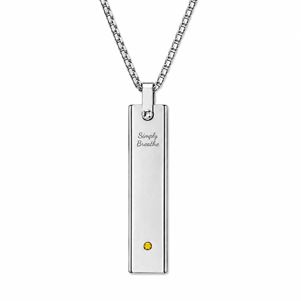 Simply Breathe citrine anxiety/stress Necklace flat style 8