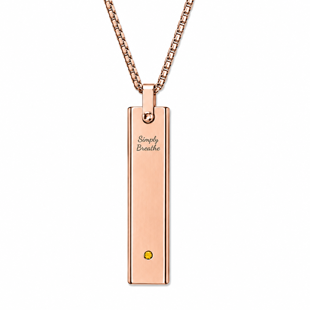 Simply Breathe citrine anxiety/stress Necklace flat style 8